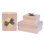 Set of 3 gift boxes Purple with bow