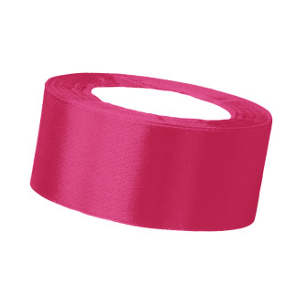Satin ribbon 3,8cm x 25 yards Fuchsia
