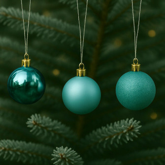 A set of Christmas tree plastic balls 3 cm Mint