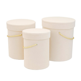 A set of velvet tubes white