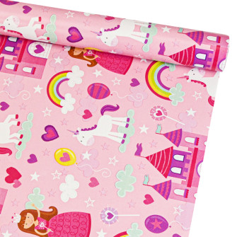 Chalked paper 70cm x 7m "Princess with balloons"