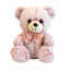 Polyester toy Oliver Bear with a pink bow