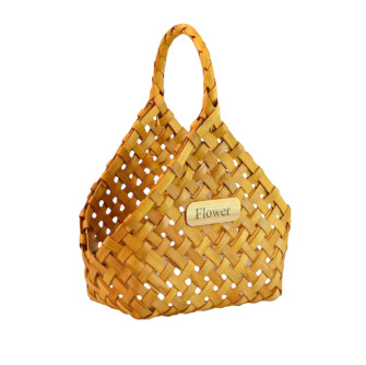 Basket pentagonal natural "Flower"