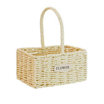 Rectangular natural basket "Flower"