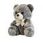 Polyester toy Oliver Bear with a bow Gray