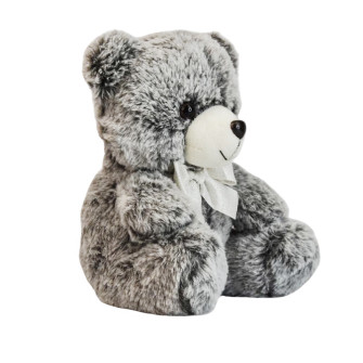 Polyester toy Oliver Bear with a bow Gray