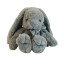 Polyester toy Rabbit with a bow 0220-1 Gray