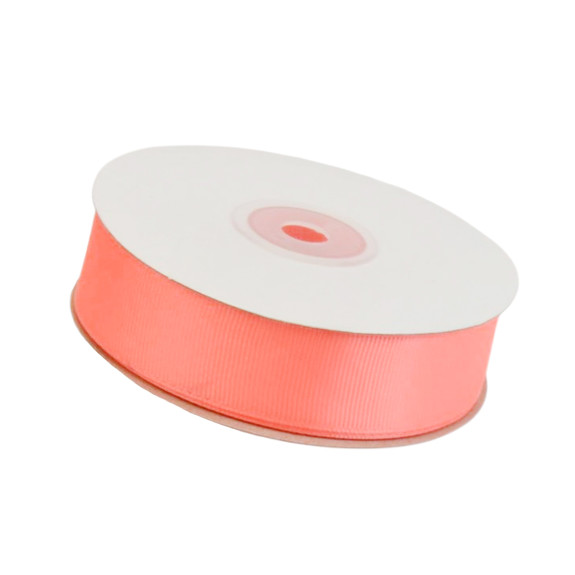 Cтрічка репсова 2,5cм х 22м Neon Orange 109