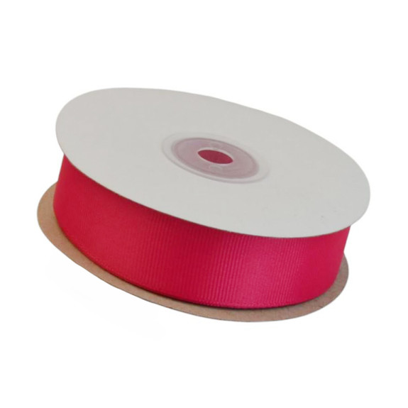 Стрічка репсова 2,5cм х 22м Shocking Pink 14