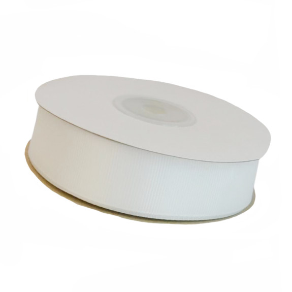 Стрічка репсова 2,5cм х 22м White 1