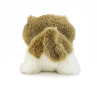 Tommy the Cat Plush Toy White and Beige