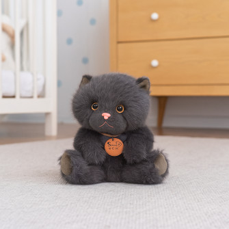 Игрушка мягкая Котик Томи сидячий Черный