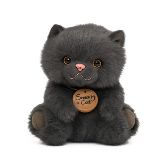 Soft toy Cat Tommy sitting Black