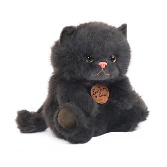Soft toy Cat Tommy sitting Black