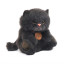 Soft toy Cat Tommy sitting Black