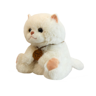 Soft toy Cat Tommy sitting White