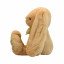 Polyester toy Large rabbit with a bow Beige