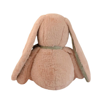 Игрушка полиэстерная Кролик большой с бантиком Пудровый+ Серый