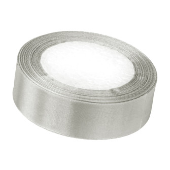 Satin ribbon 25mm x 25yards French Grey