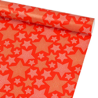 Christmas coated paper 70cm x 1000cm in assortment