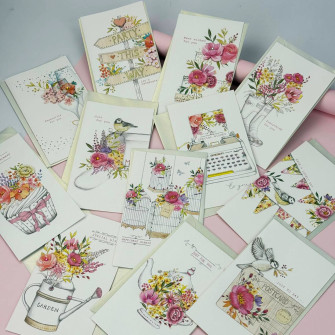 Greeting card with envelope "Summer Bouquet"