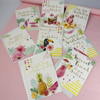 Greeting card with envelope "Tropic Birthday"