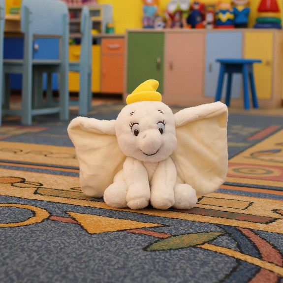 Soft toy Elephant Dumbo White