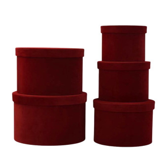 Set of round oxamite boxes of 5 pieces Bordovia