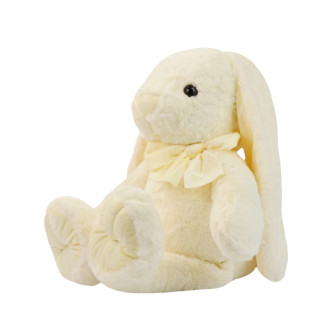 Polyester toy Large rabbit with a white bow