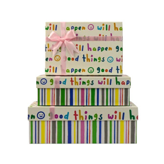 Set of 3 gift boxes Multicolored