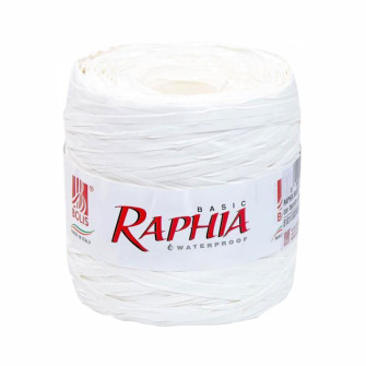 Ribbon "Raffia" 5 mm x 250 yards. White (latte)