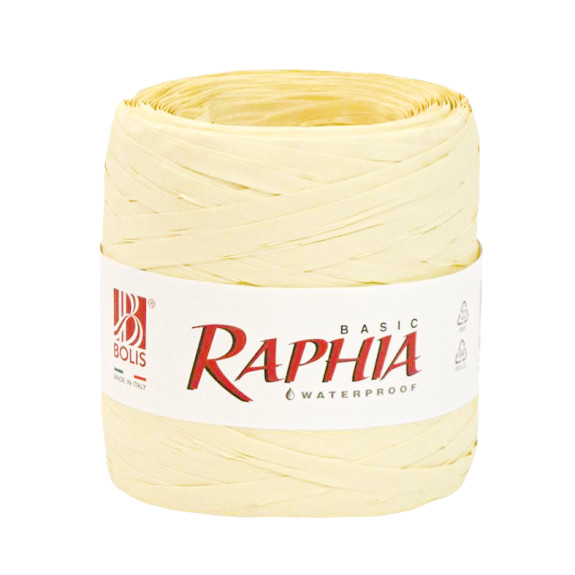 Стрічка "Рафія" 5мм х 250 ярд. Avorio