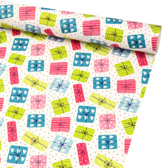 Coated paper 70cm x 7m "Gifts"