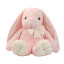 Polyester toy Rabbit big with a bow Pink + White