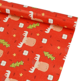 Christmas coated paper 70cm x 2m "Mix of Christmas designs"
