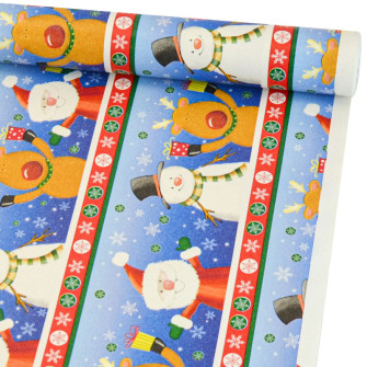 Christmas coated paper 70cm x 2m "Mix of Christmas designs"