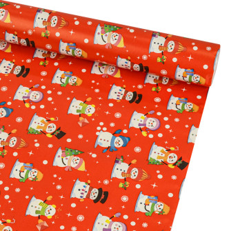 Christmas coated paper 70cm x 2m "Mix of Christmas designs"