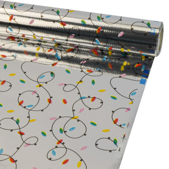 Christmas coated paper 70cm x 200cm metallized in assortment