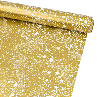 Chalk paper 70cm x 7m "Starfall on gold"