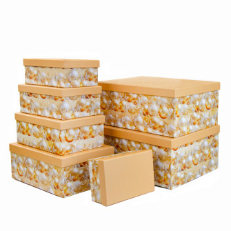 Set of 7 rectangular boxes Golden toys