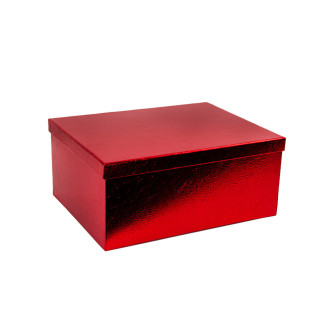 Rectangular gift box "Metallic red"