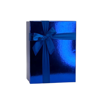Set of 9 rectangular boxes Metallic Blue