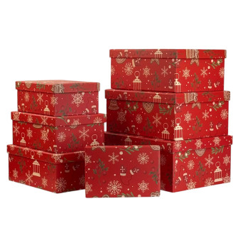 Set of rectangular boxes of 7 pieces "Aroma of the Holidays"