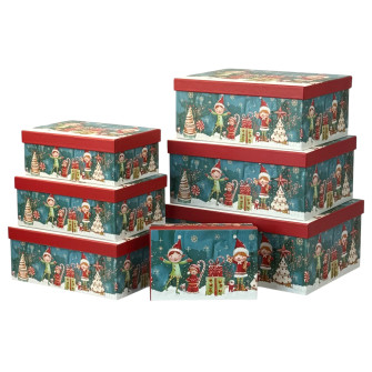 Set of rectangular boxes of 7 pieces "Elves"