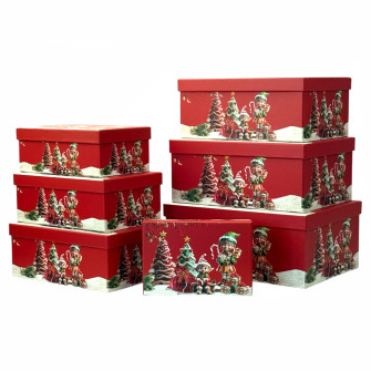 Set of rectangular boxes of 7 pieces "Elf's Tale"