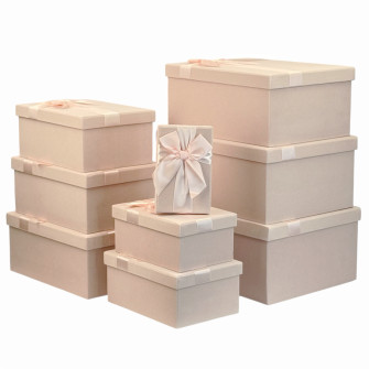 Set of rectangular boxes of 9 pieces "Powder Velvet"