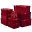Set of 9 rectangular boxes "Red Velvet"