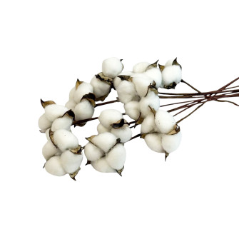 Artificial cotton branch white 1219-8