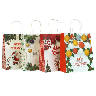 Paper package 22 x 27 x 11 cm "Merry Christmas and Christmas tree balls"