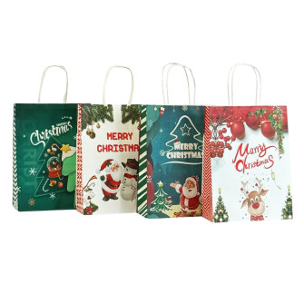 Paper bag 16 x 22 x 8cm "Merry Christmas on white"